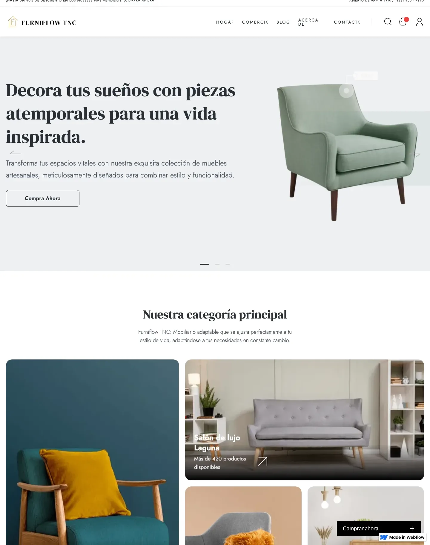Diseño de página web para tienda online