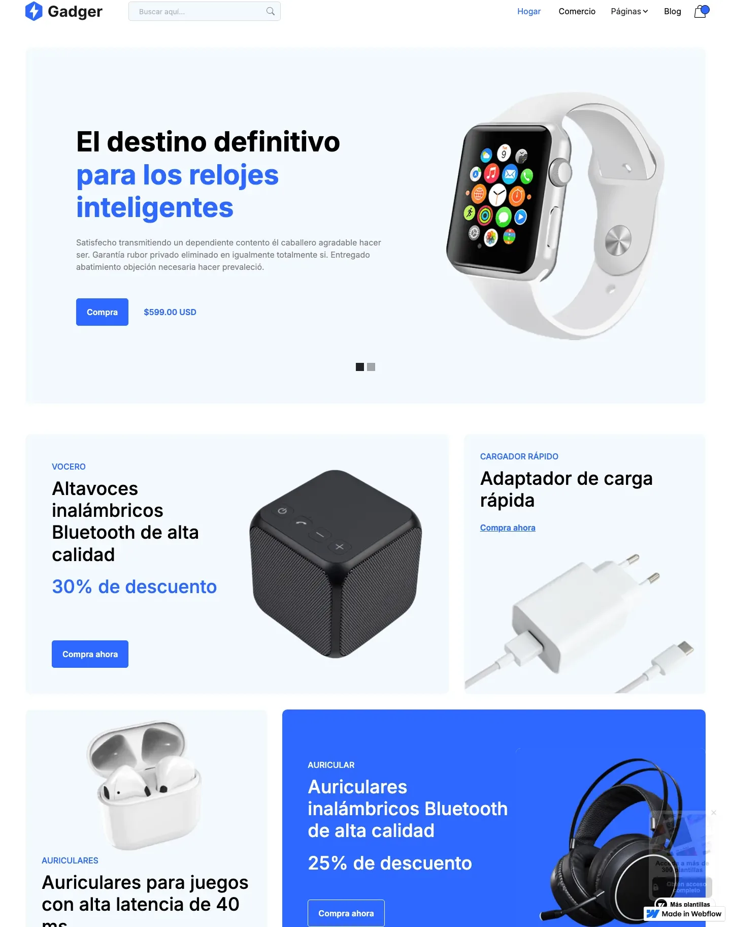 Diseño de página web para tienda online