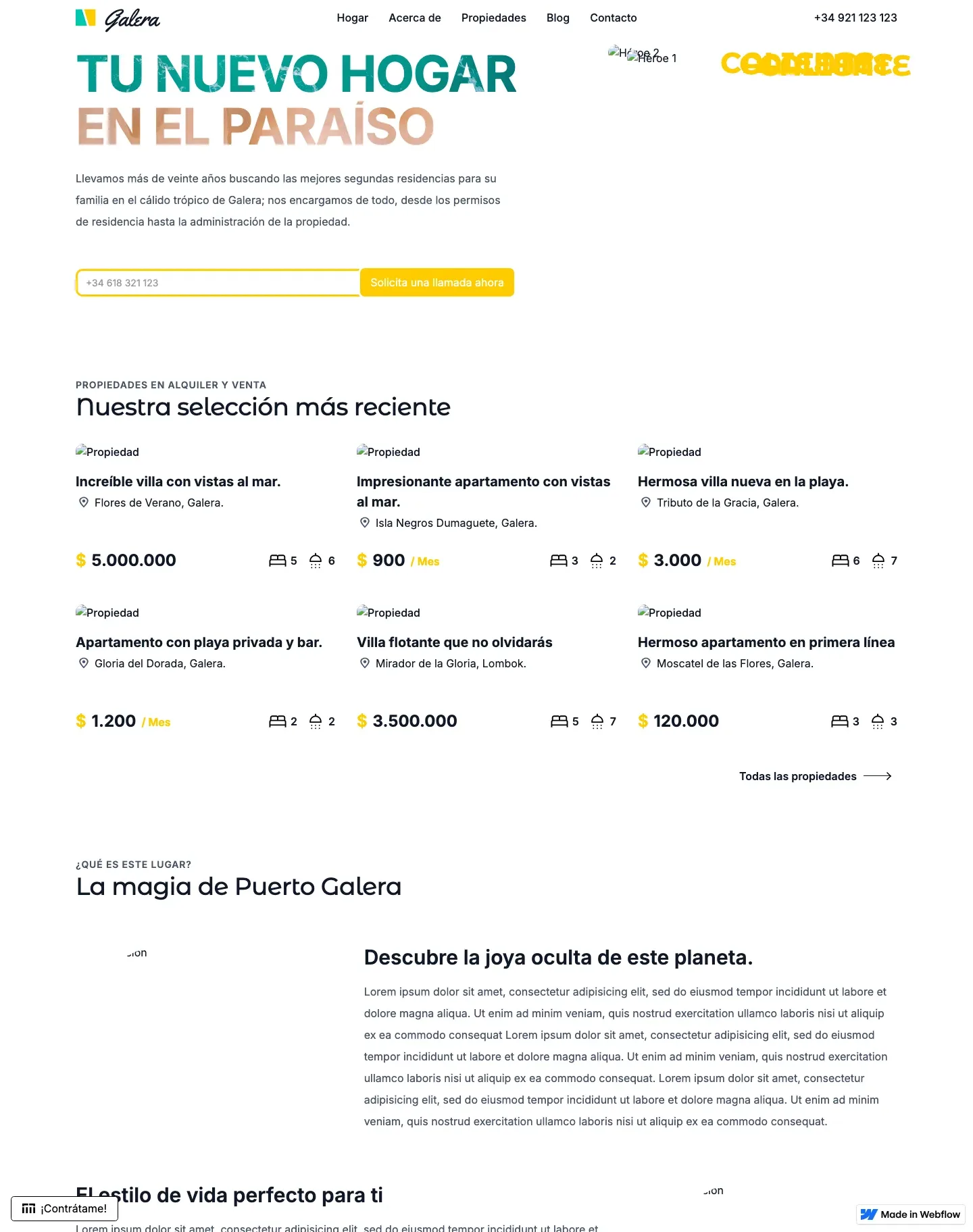 Diseño de página web para inmobiliarias