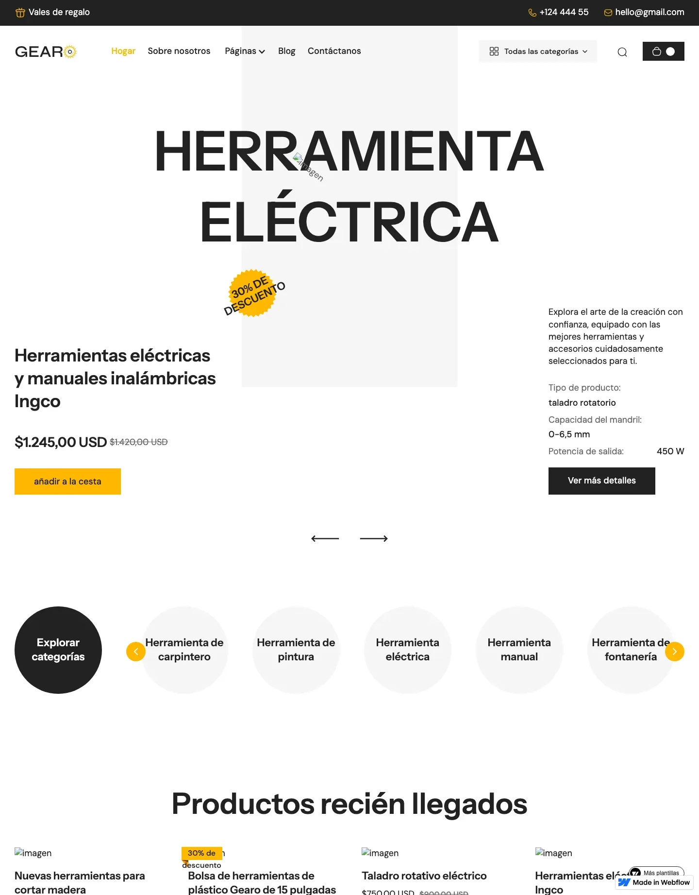 Diseño de página web para tienda online