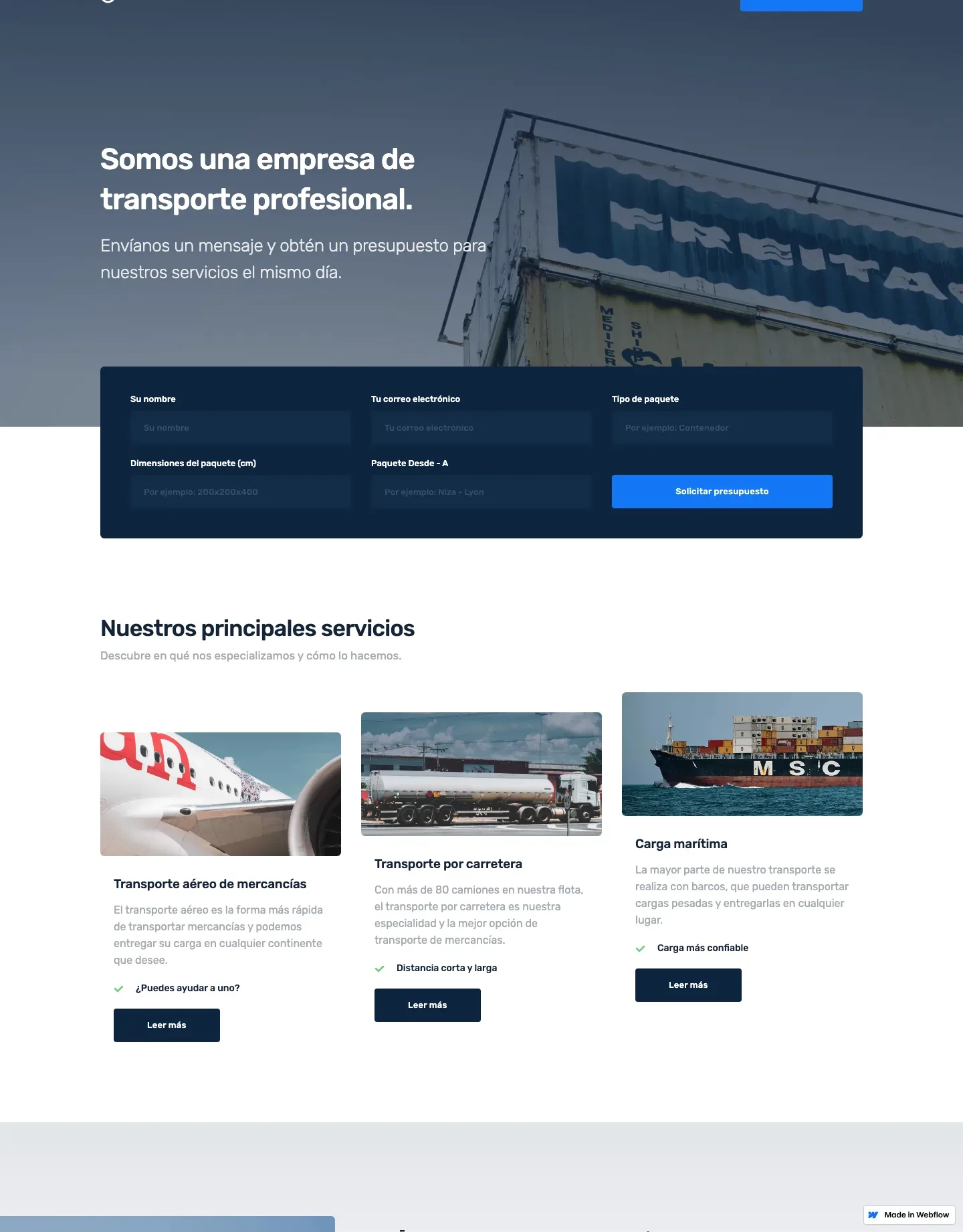 Diseño de página web para gimnasios