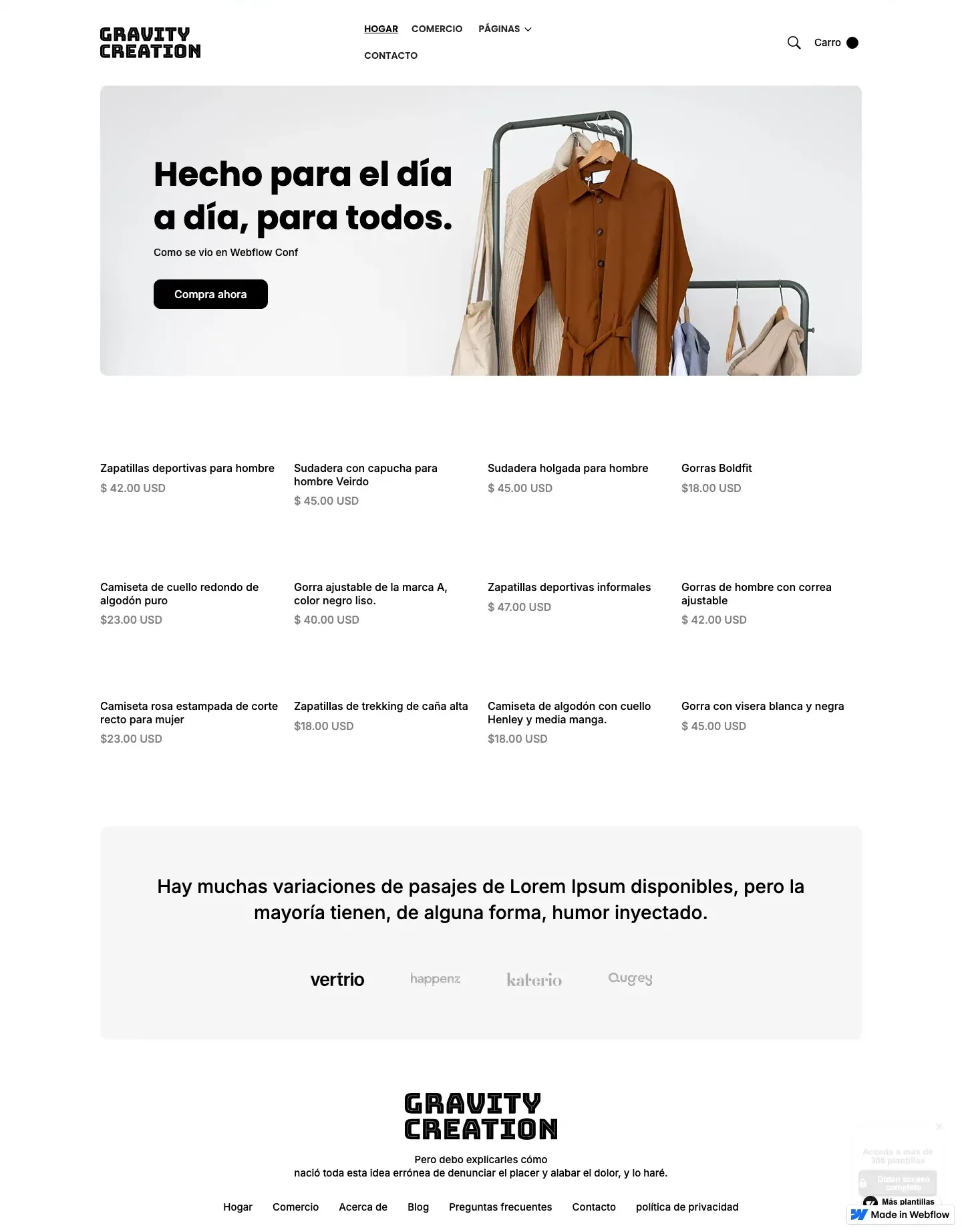 Diseño de página web para tienda online
