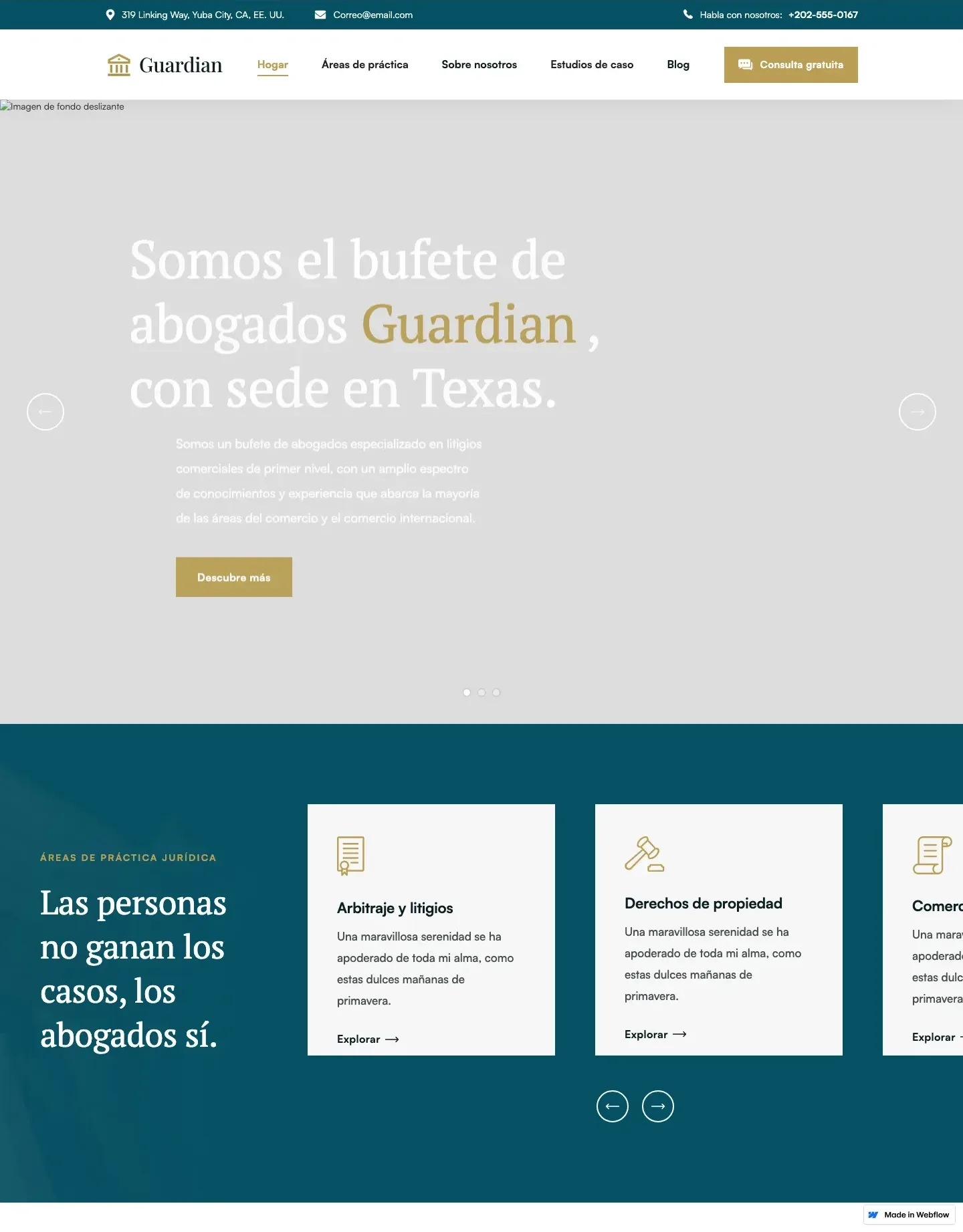 Diseño de página web para abogados