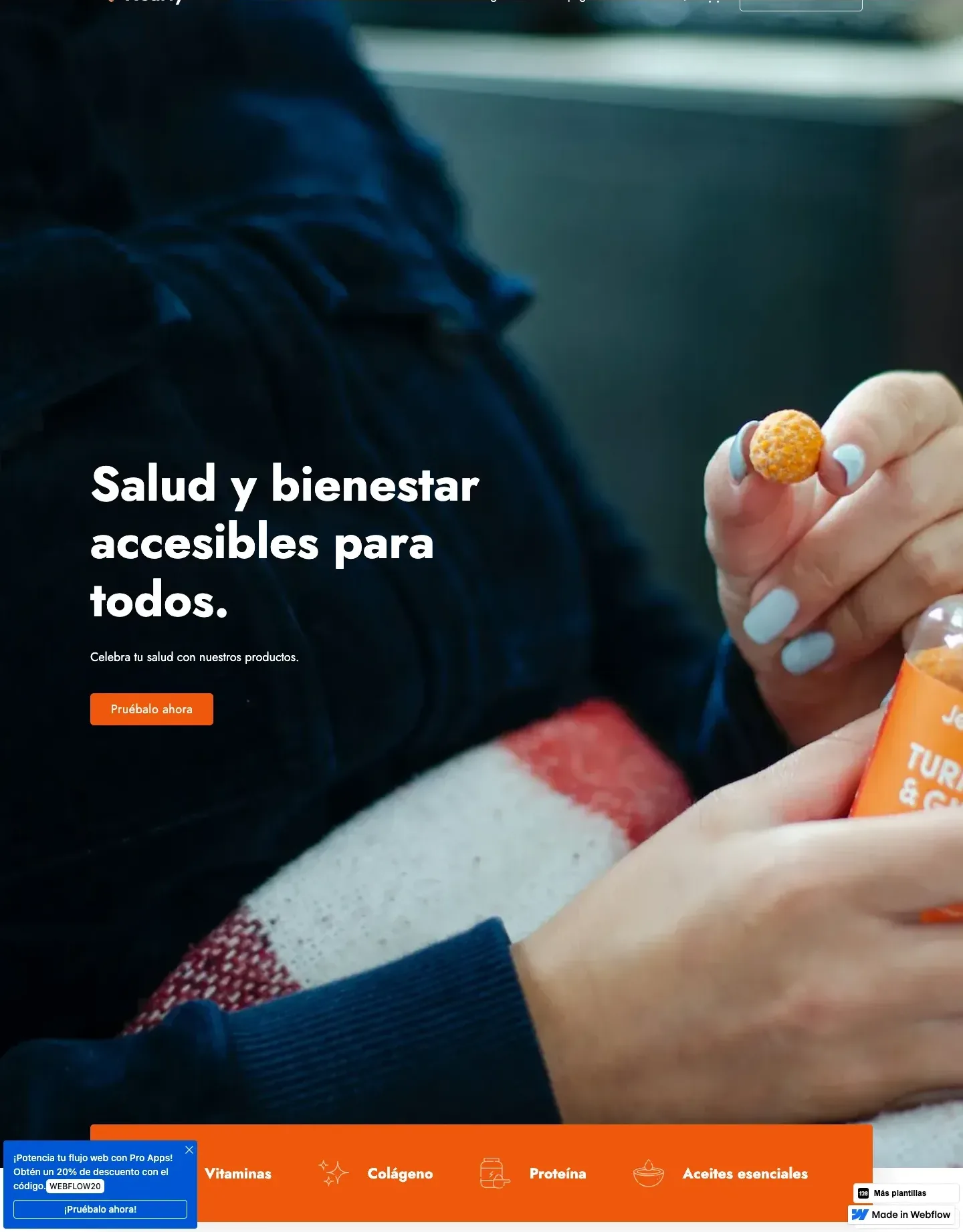 Diseño de página web para salud y bienestar