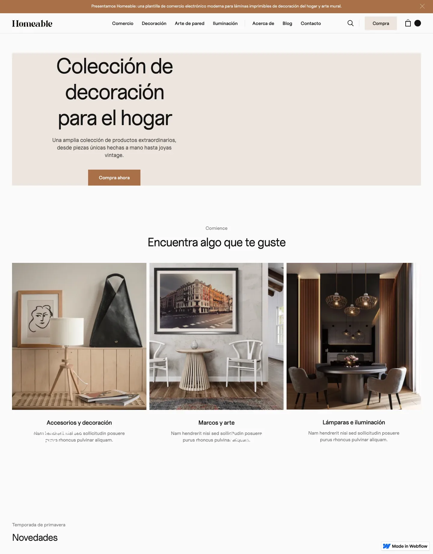 Diseño de página web para tienda online