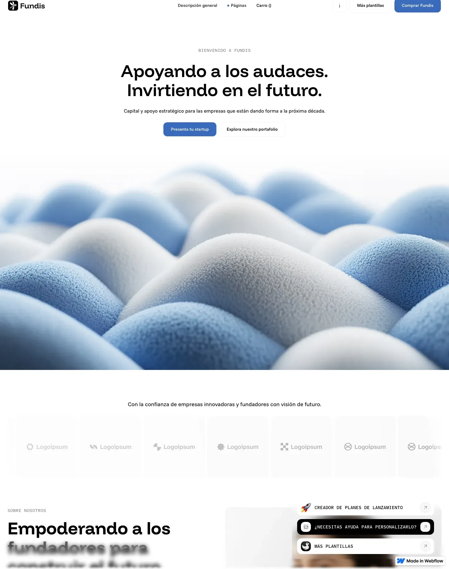 Diseño de página web para finanzas y seguros