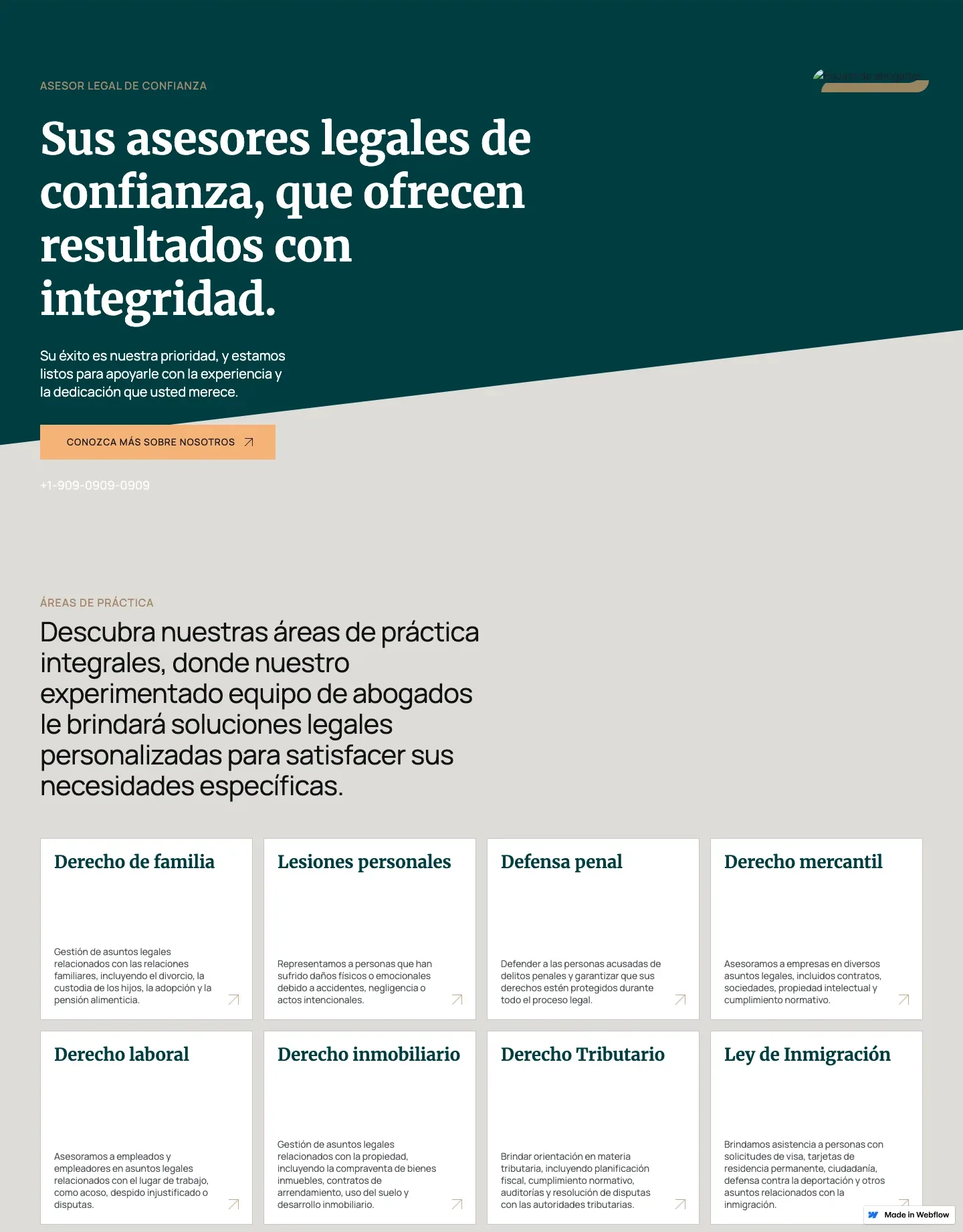 Diseño de página web para abogados
