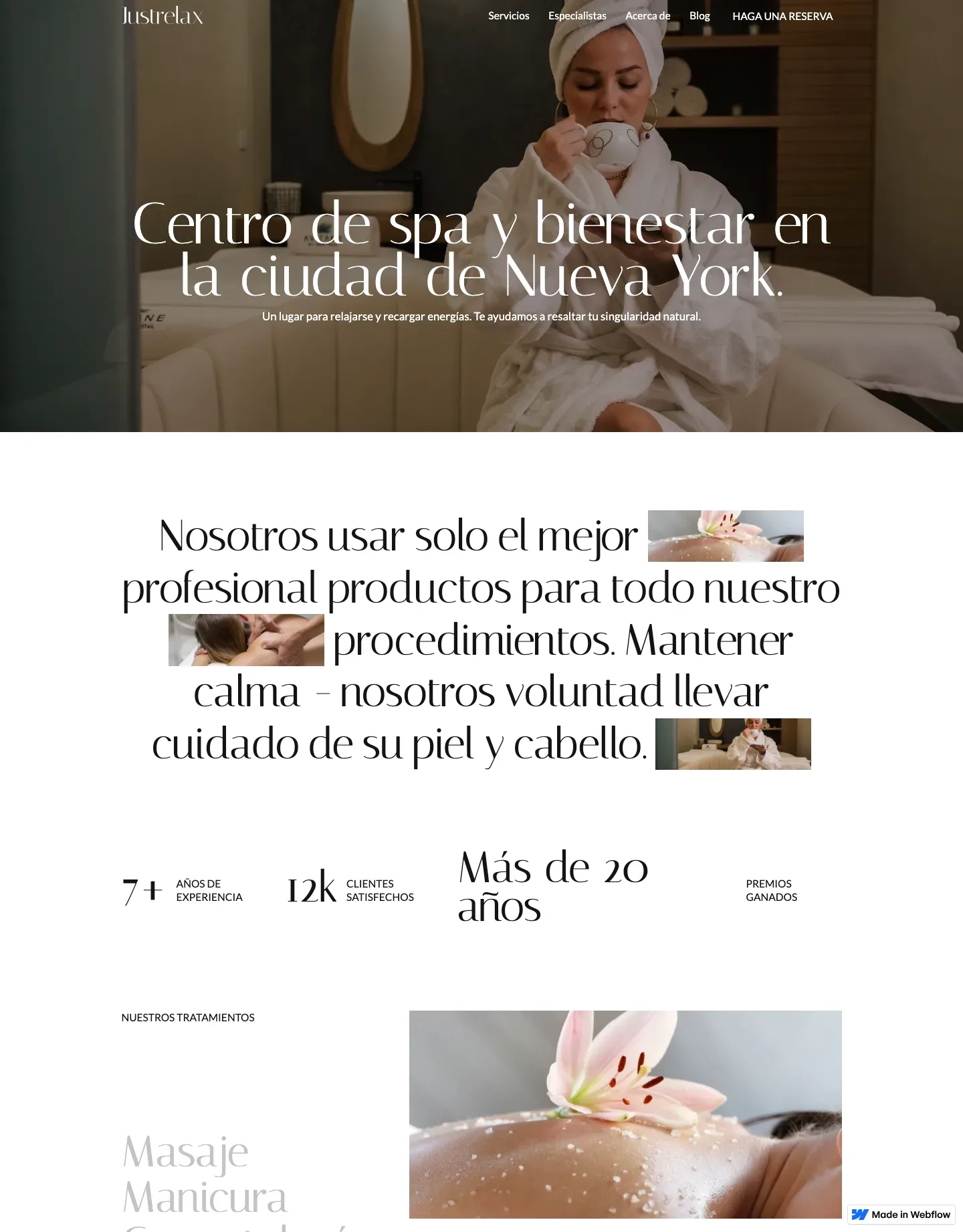 Diseño de página web para salud y bienestar