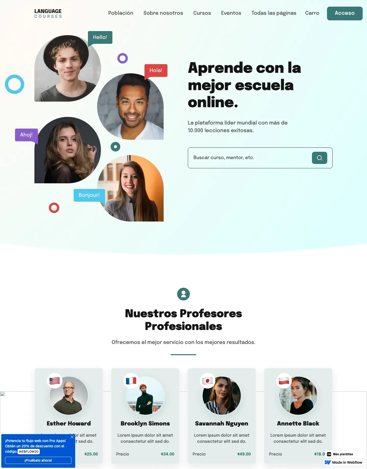 Diseño de página web para educación