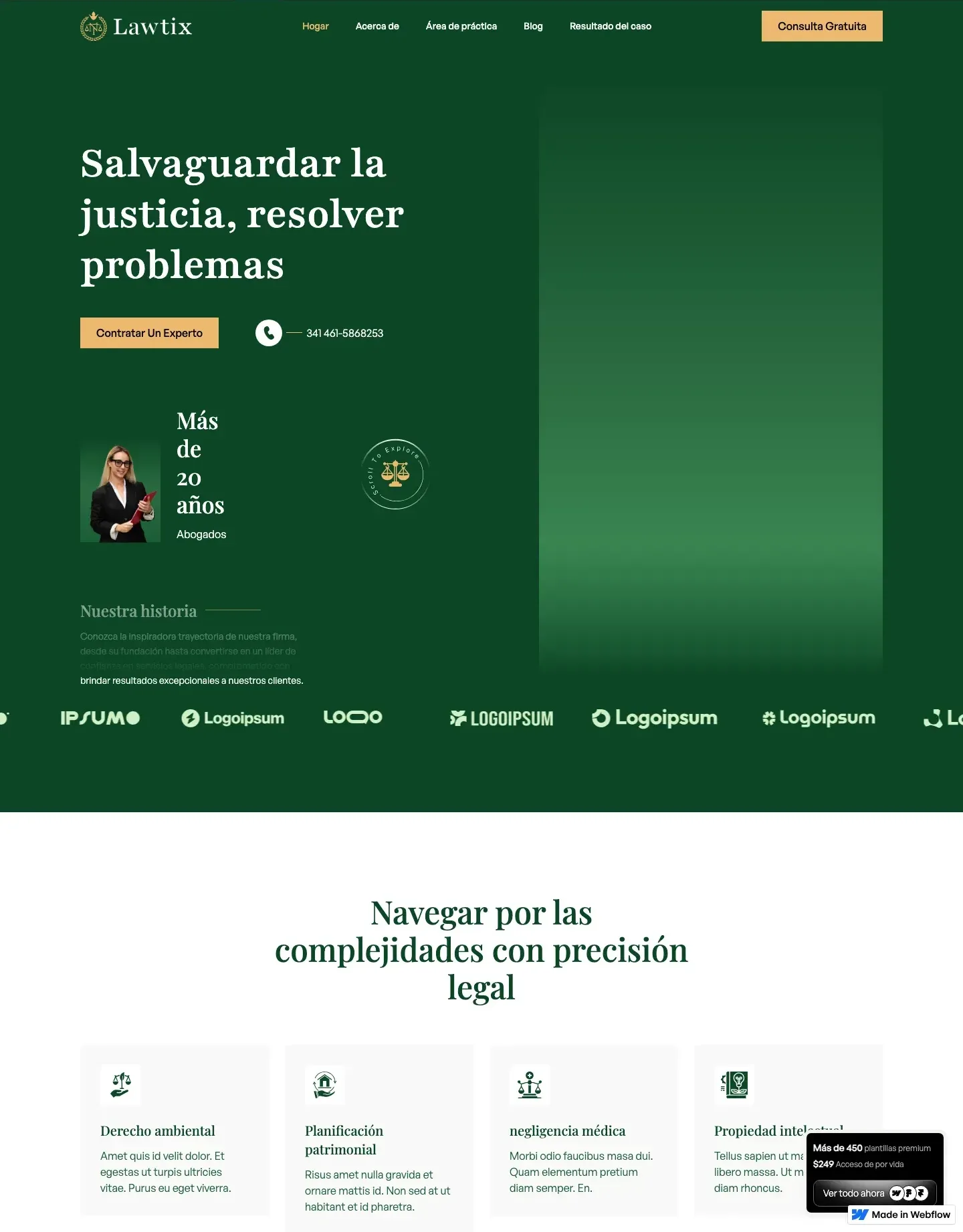 Diseño de página web para abogados