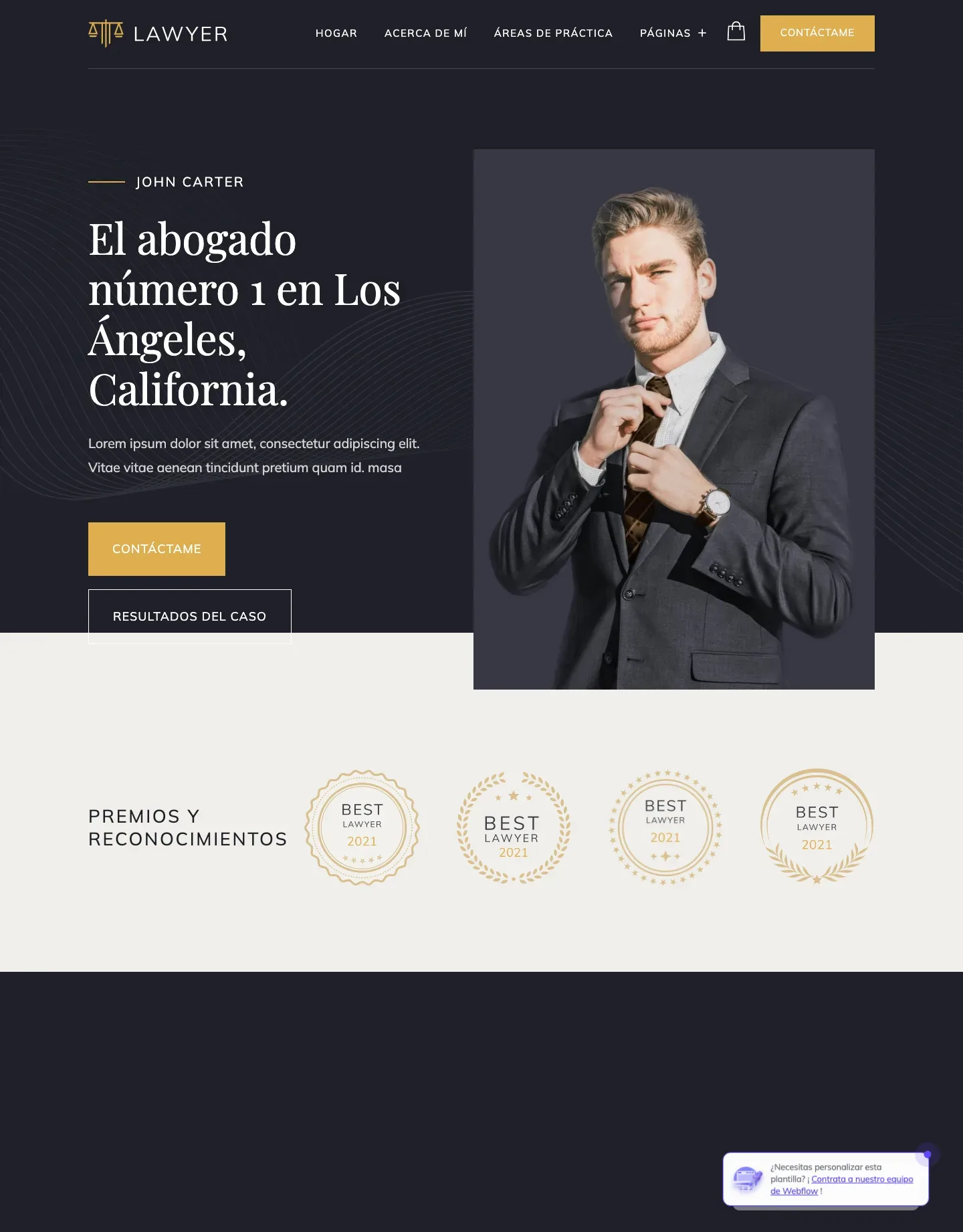 Diseño de página web para abogados
