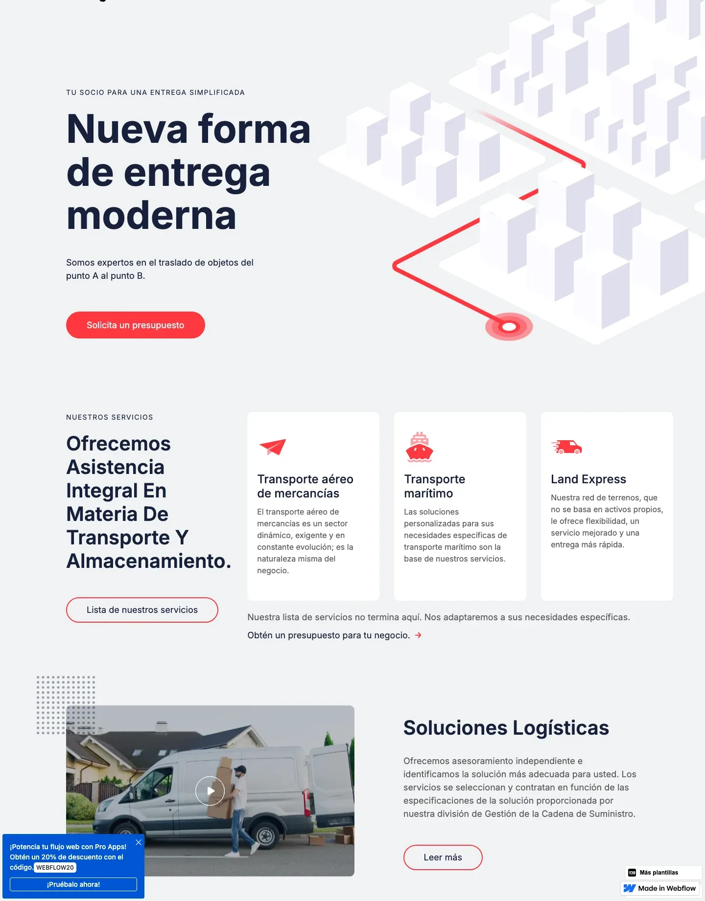 Diseño de página web para servicios y mantenimiento