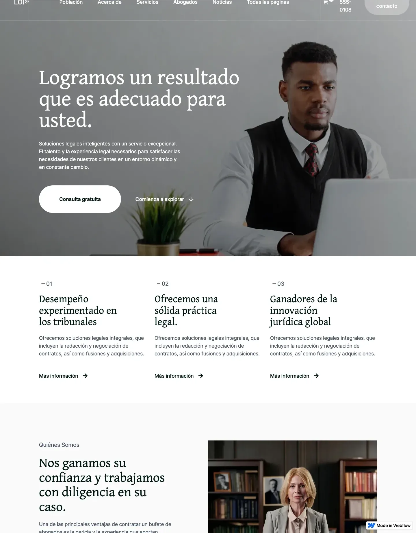 Diseño de página web para abogados