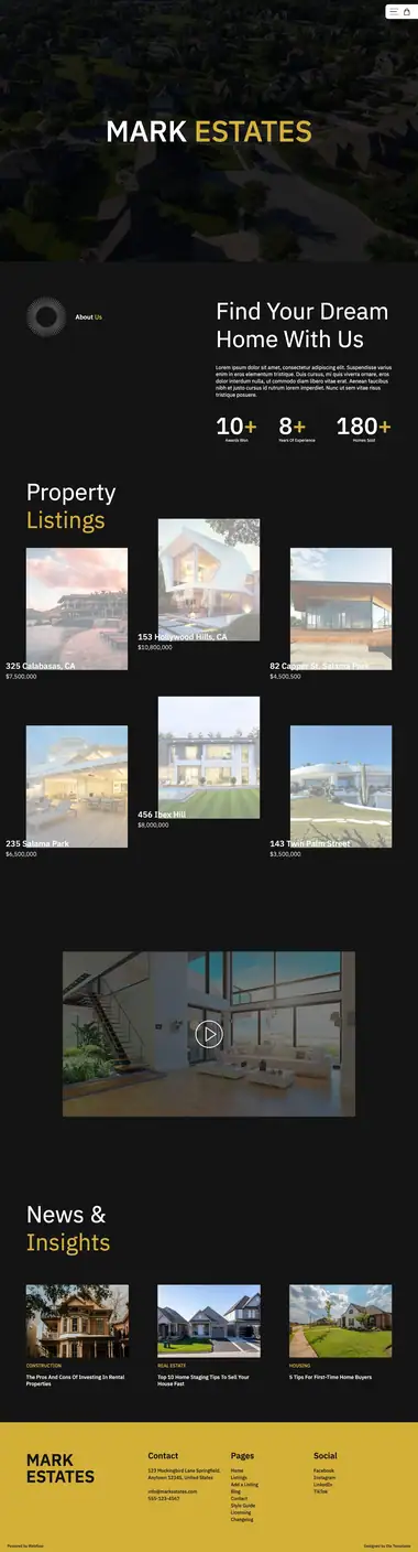 Diseño de página web para inmobiliarias