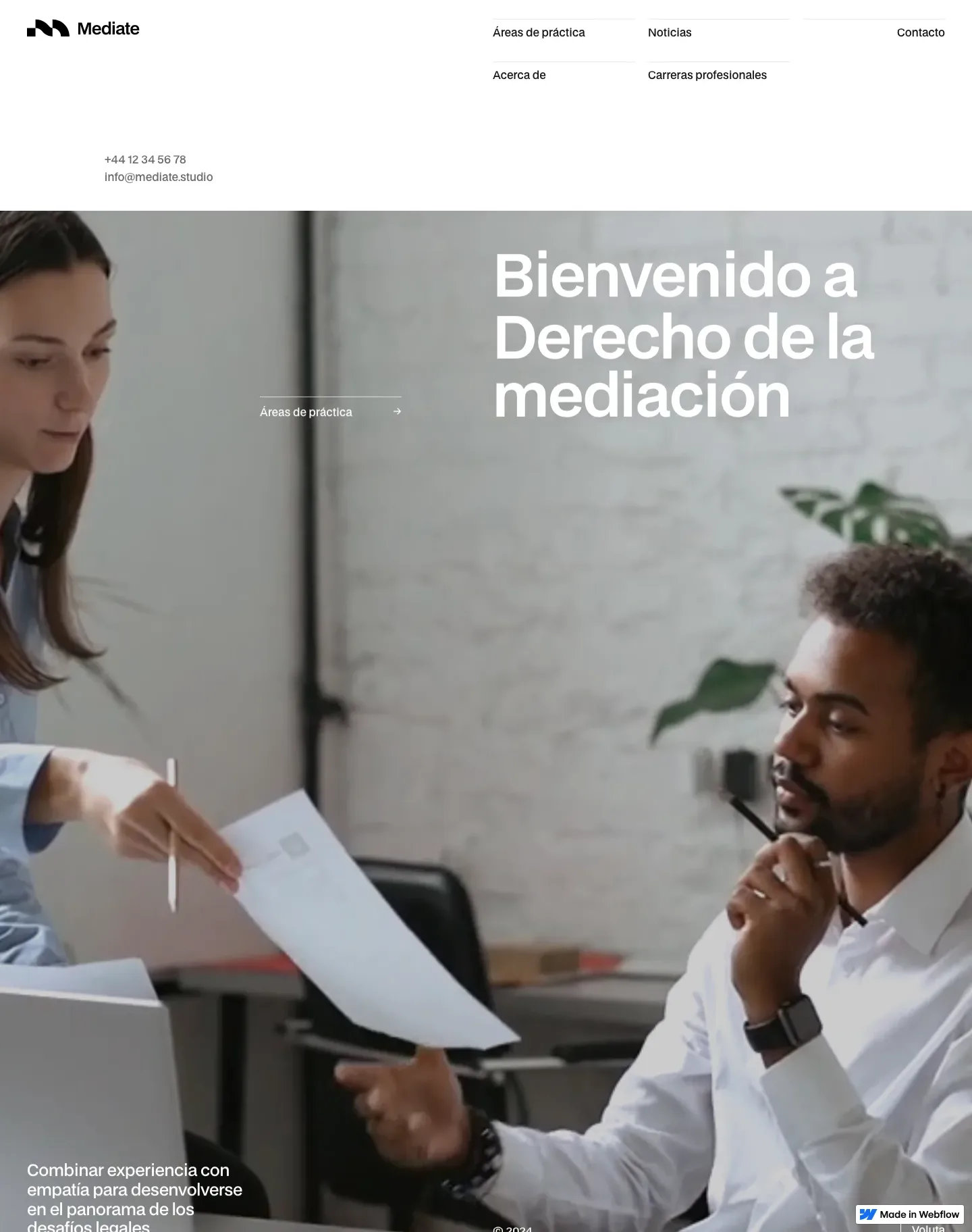 Diseño de página web para abogados