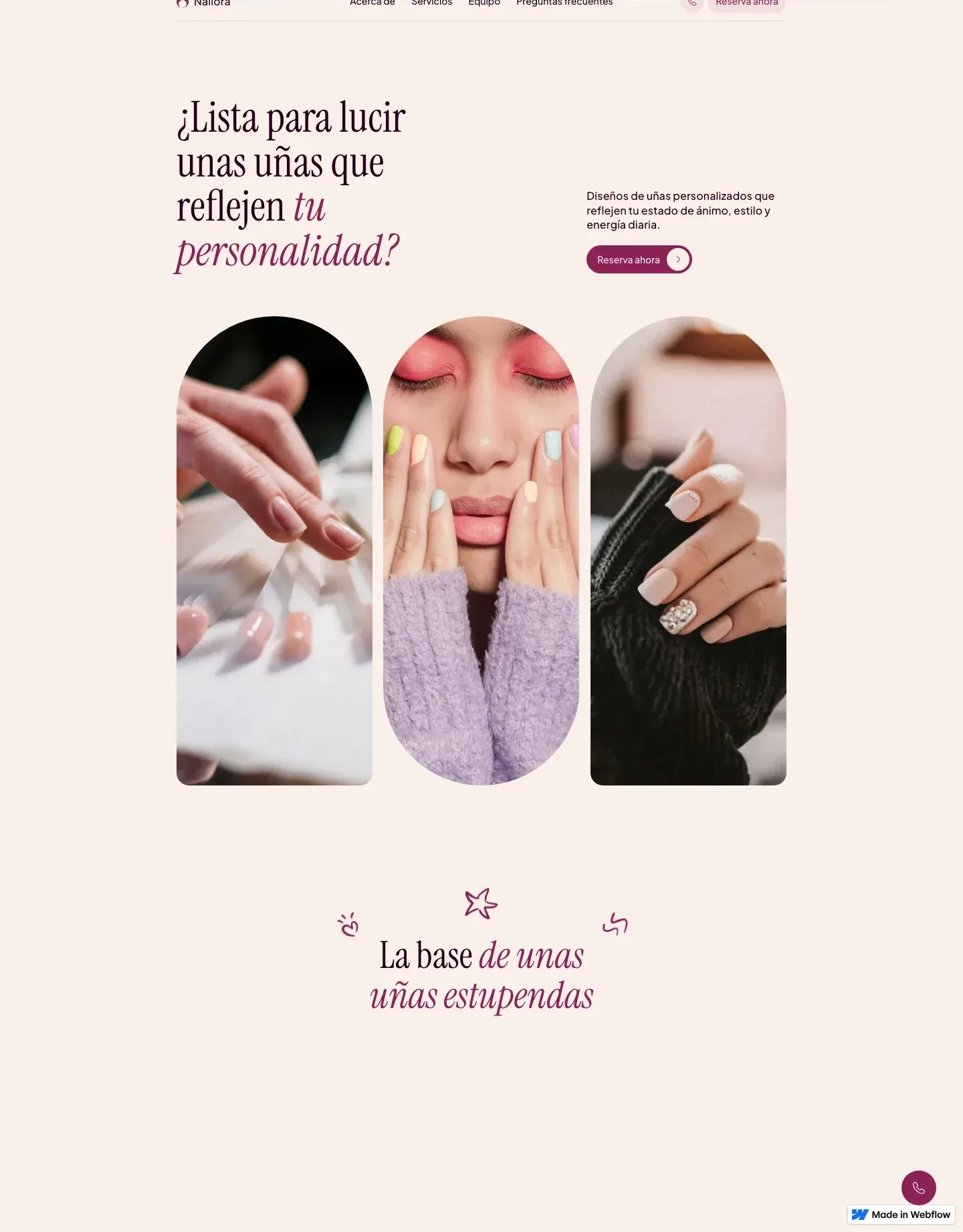 Diseño de página web para belleza y estética