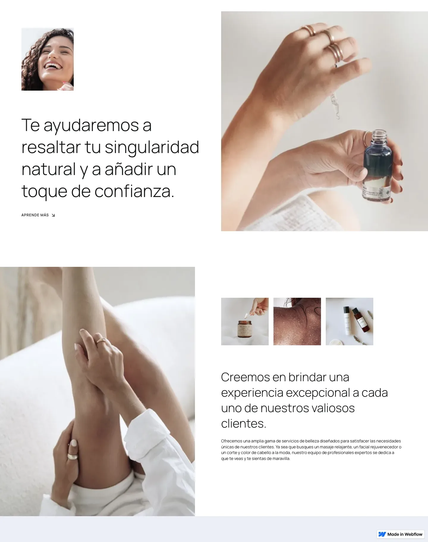 Diseño de página web para belleza y estética