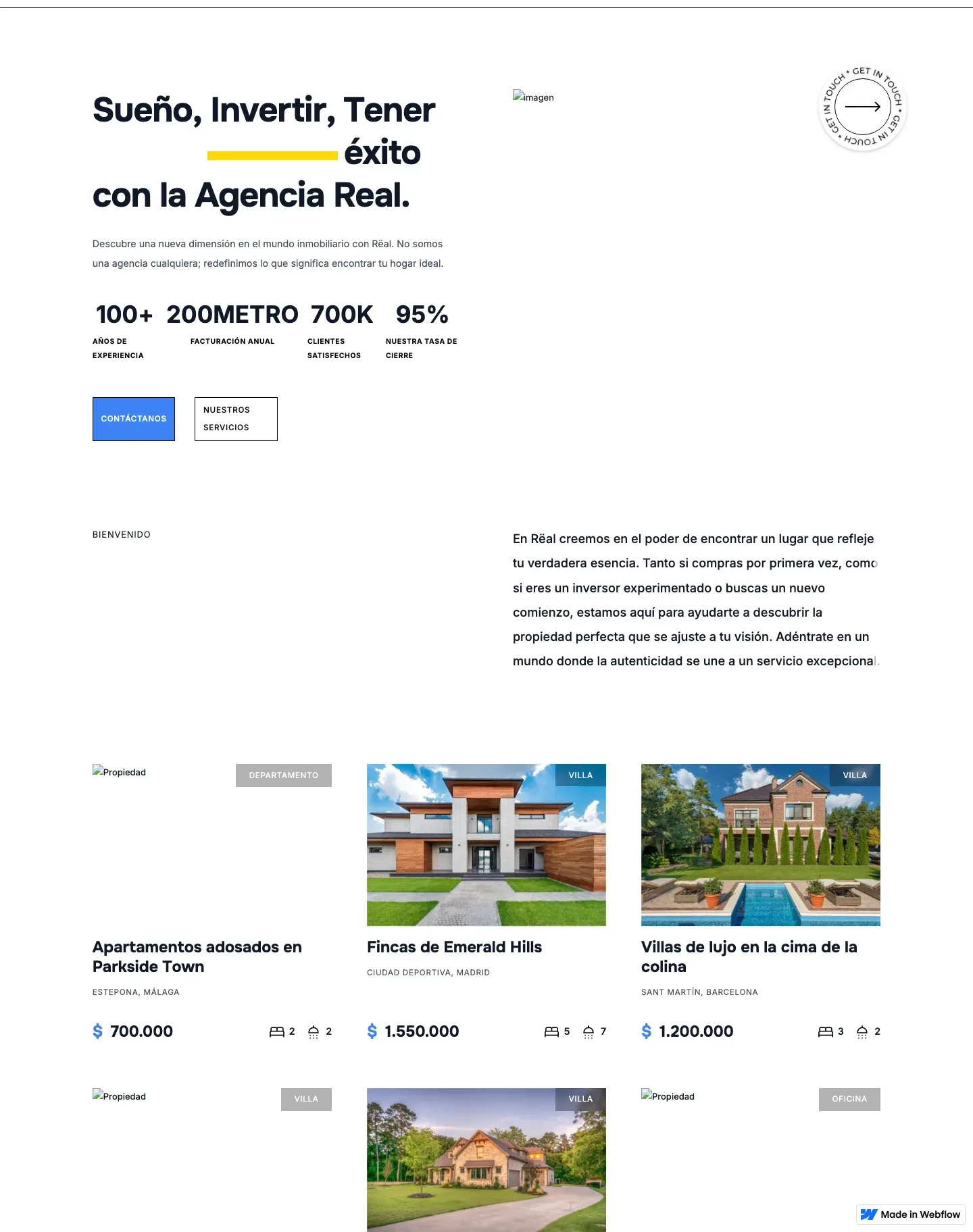 Diseño de página web para inmobiliarias