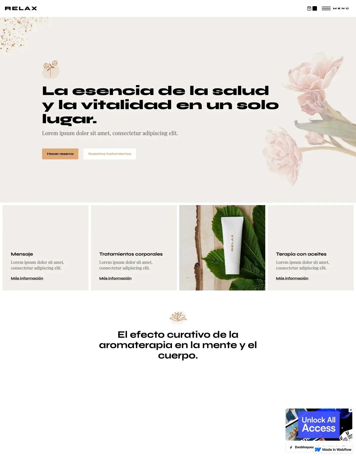 Diseño de página web para belleza y estética