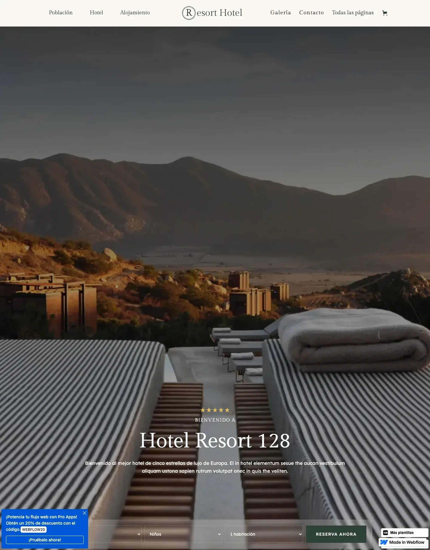 Diseño de página web para hoteles