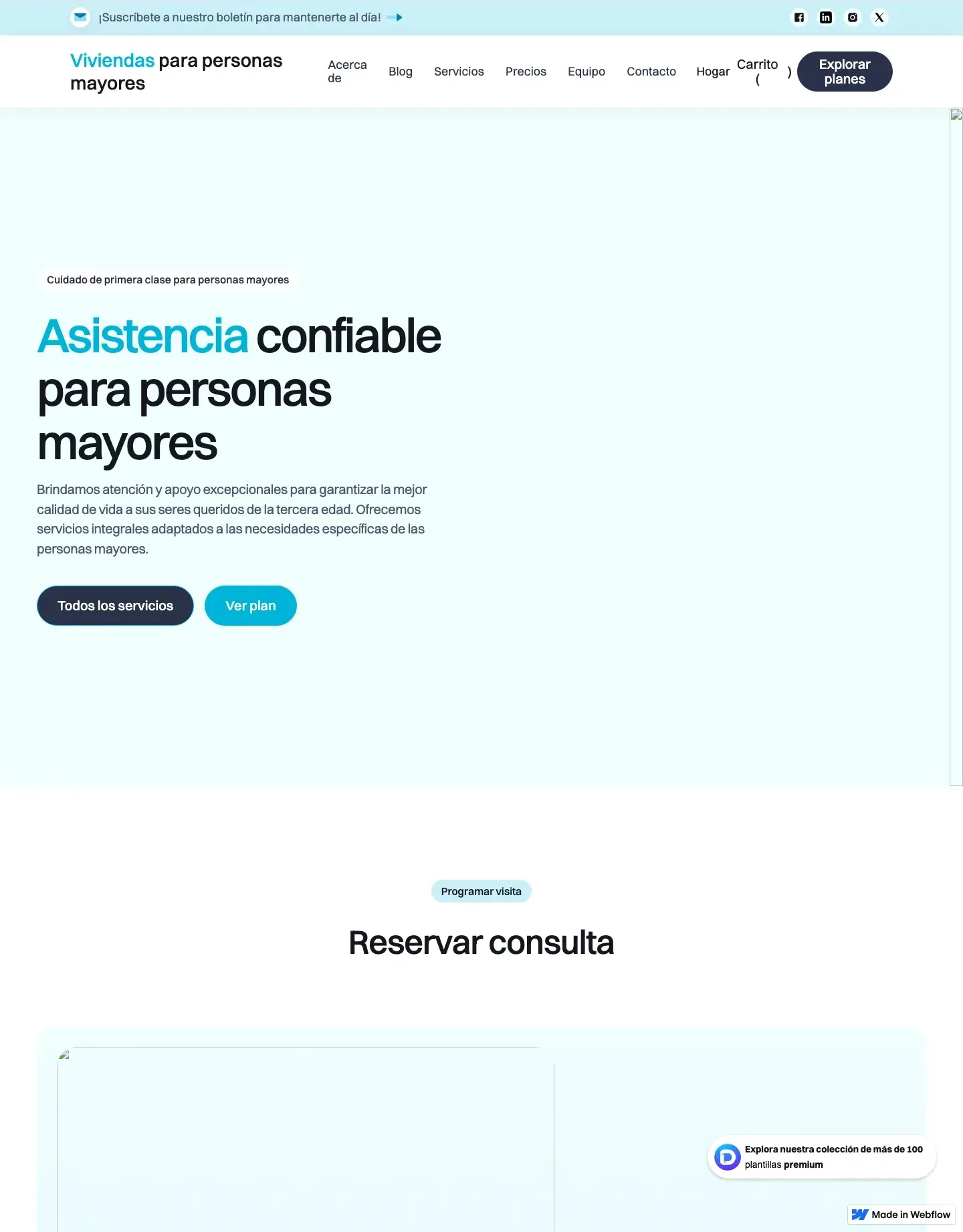 Diseño de página web para salud y bienestar