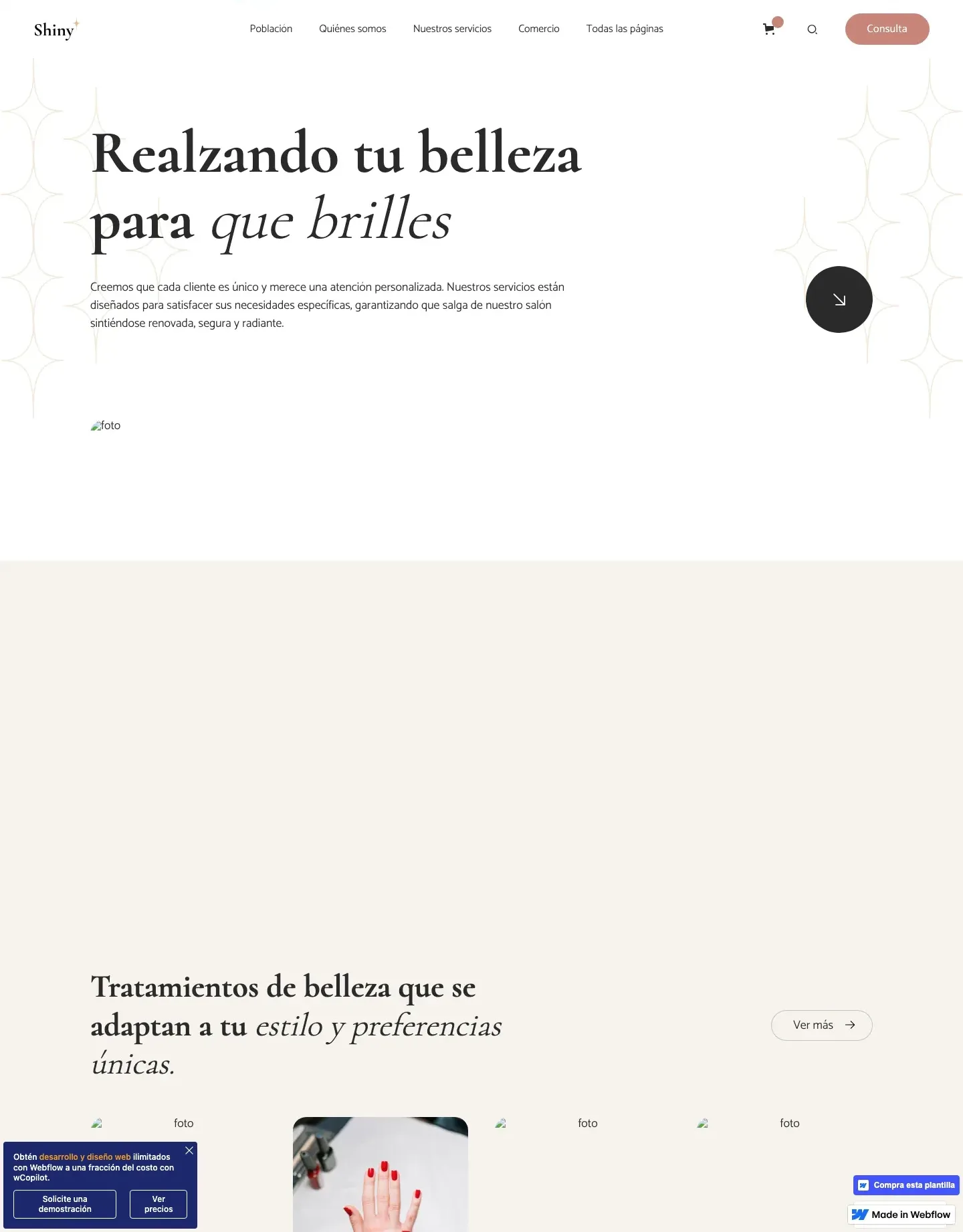 Diseño de página web para belleza y estética