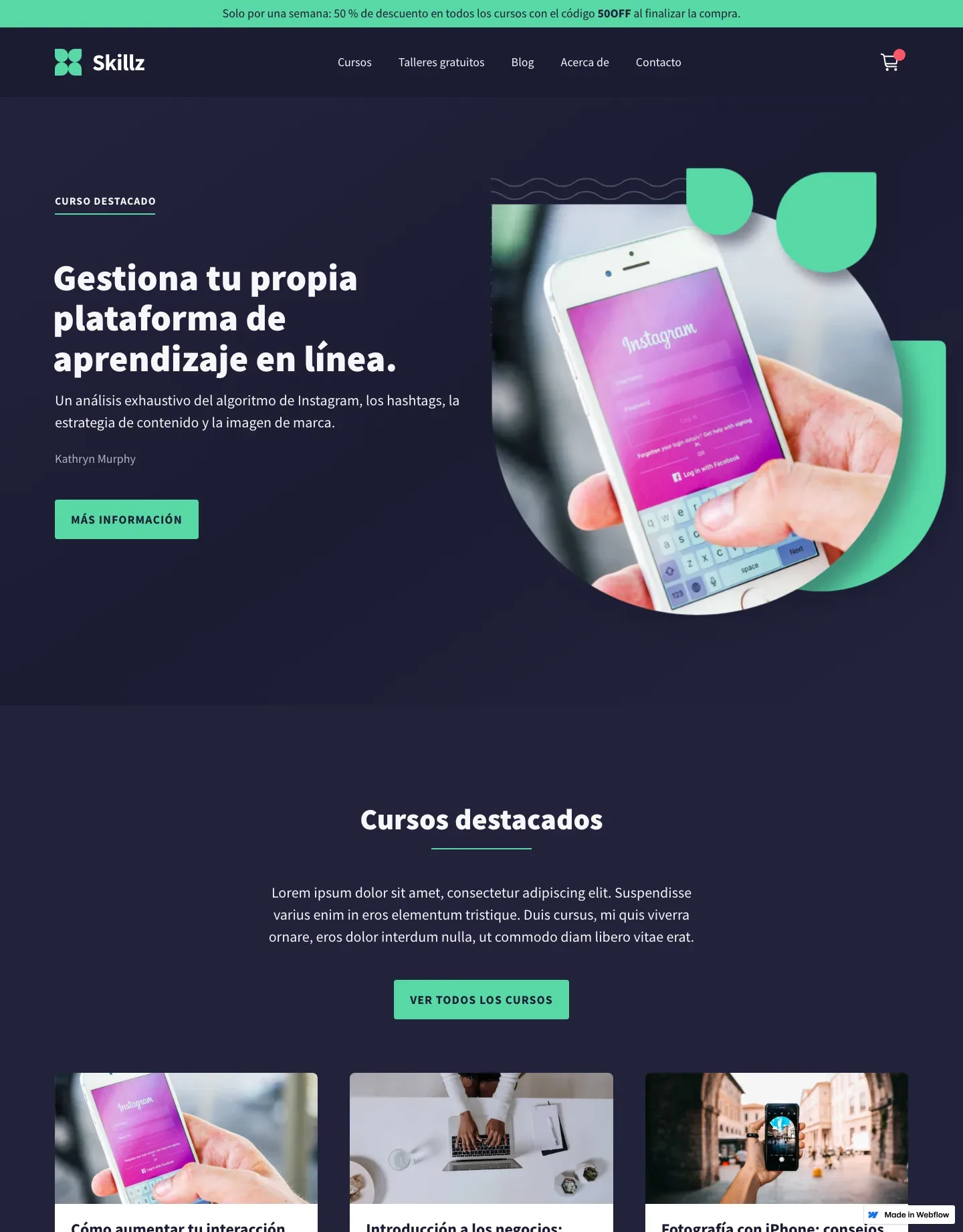 Diseño de página web para educación