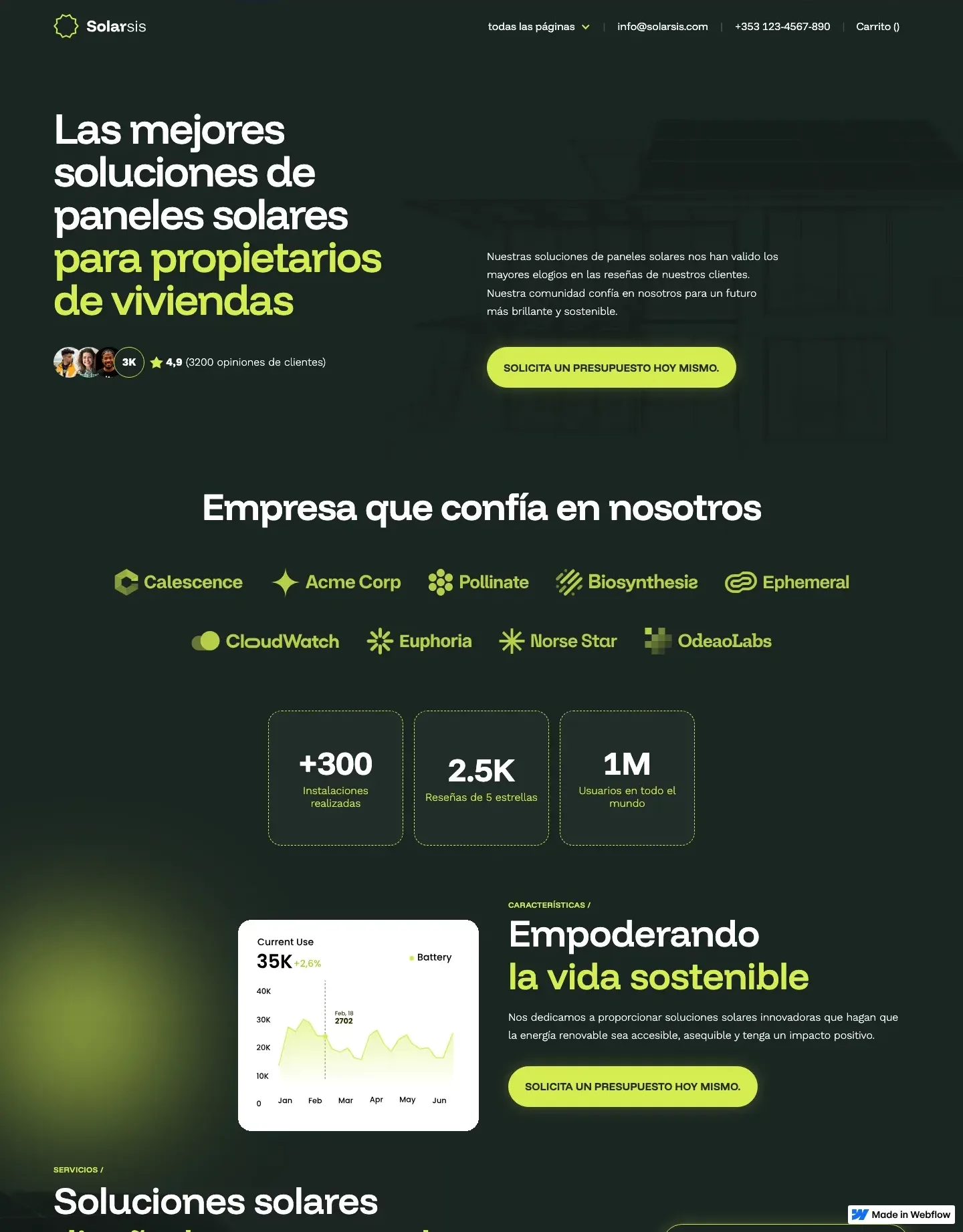Diseño de página web para servicios y mantenimiento