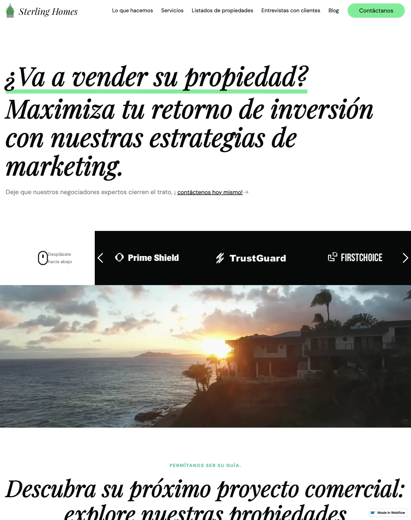 Diseño de página web para inmobiliarias