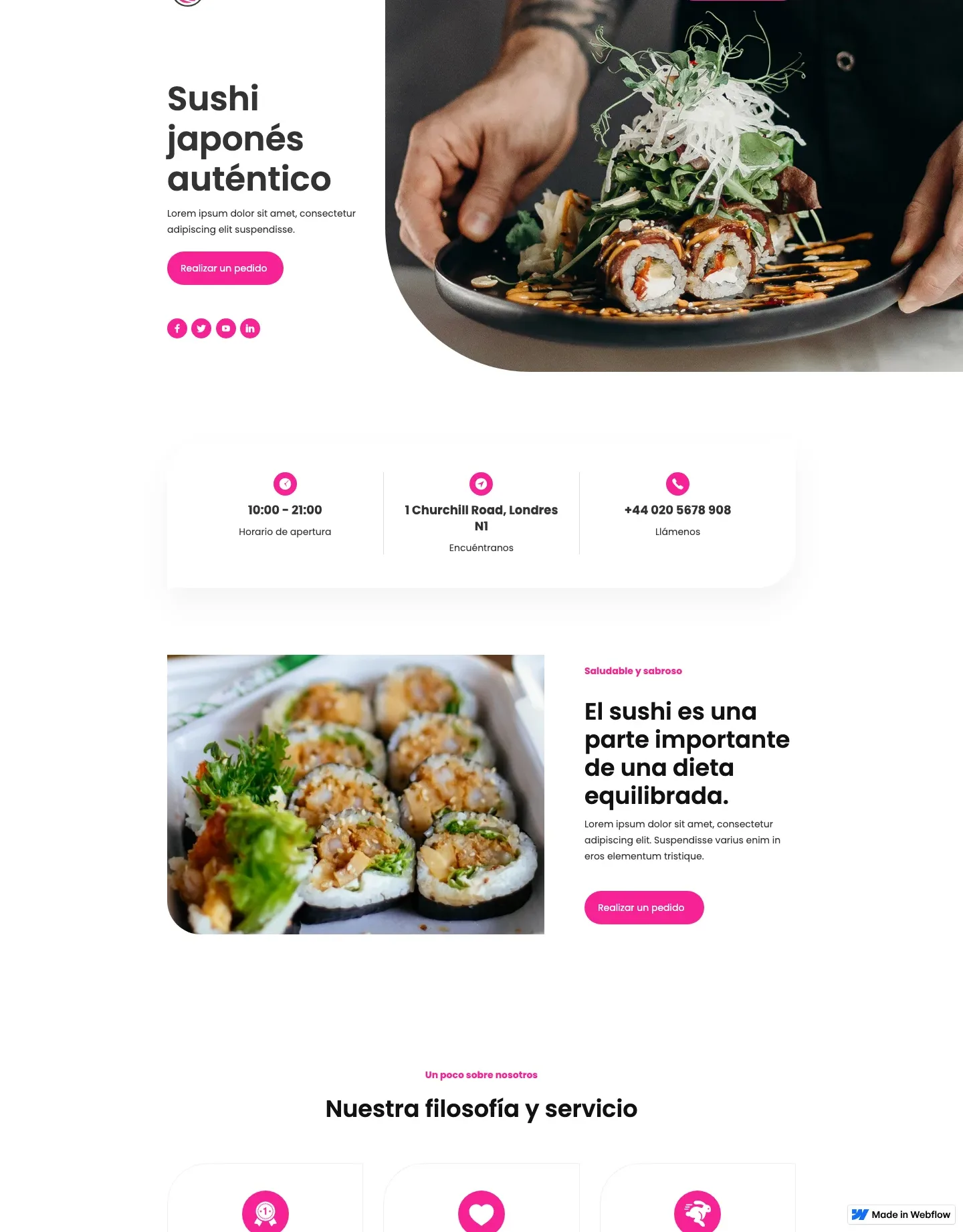 Diseño de página web para restaurantes y cafés
