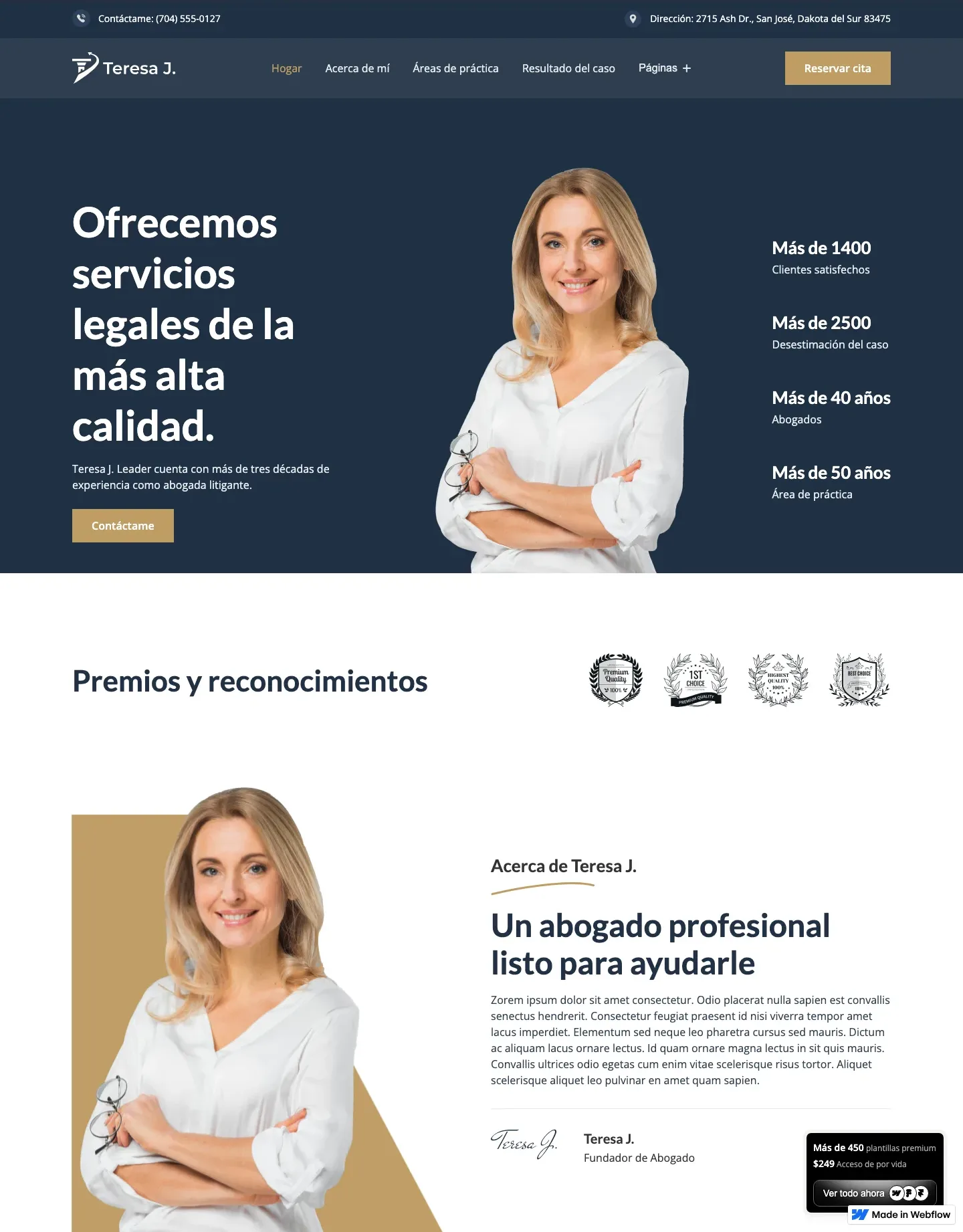 Diseño de página web para abogados