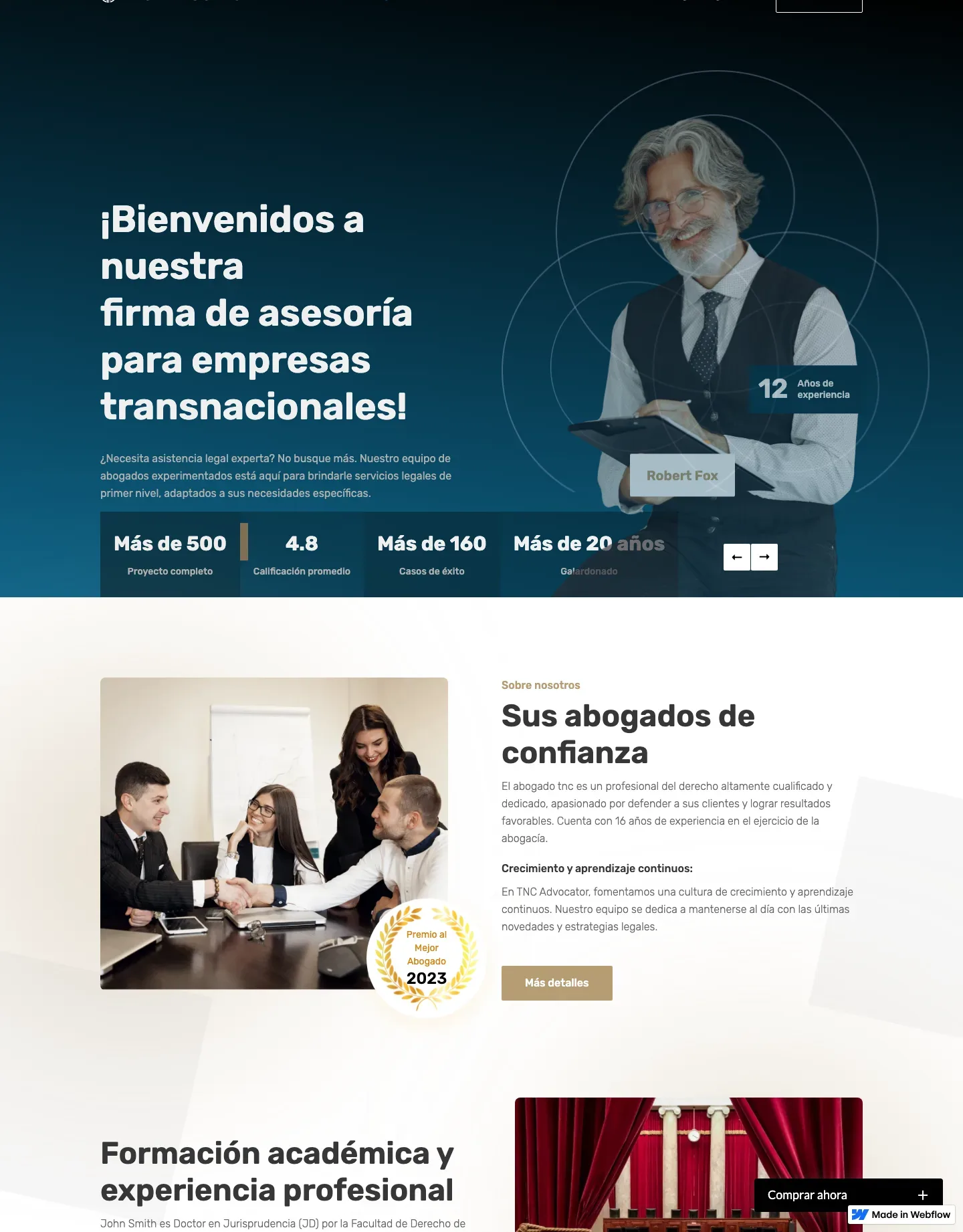 Diseño de página web para abogados