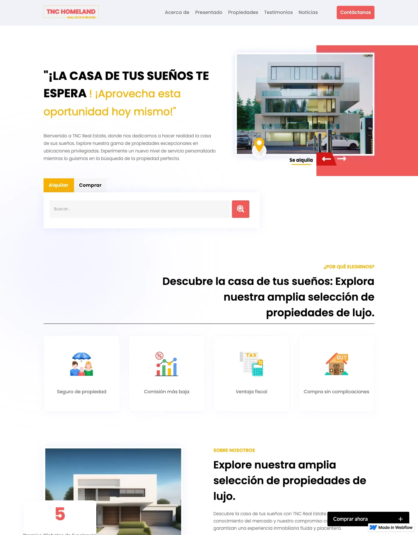 Diseño de página web para inmobiliarias