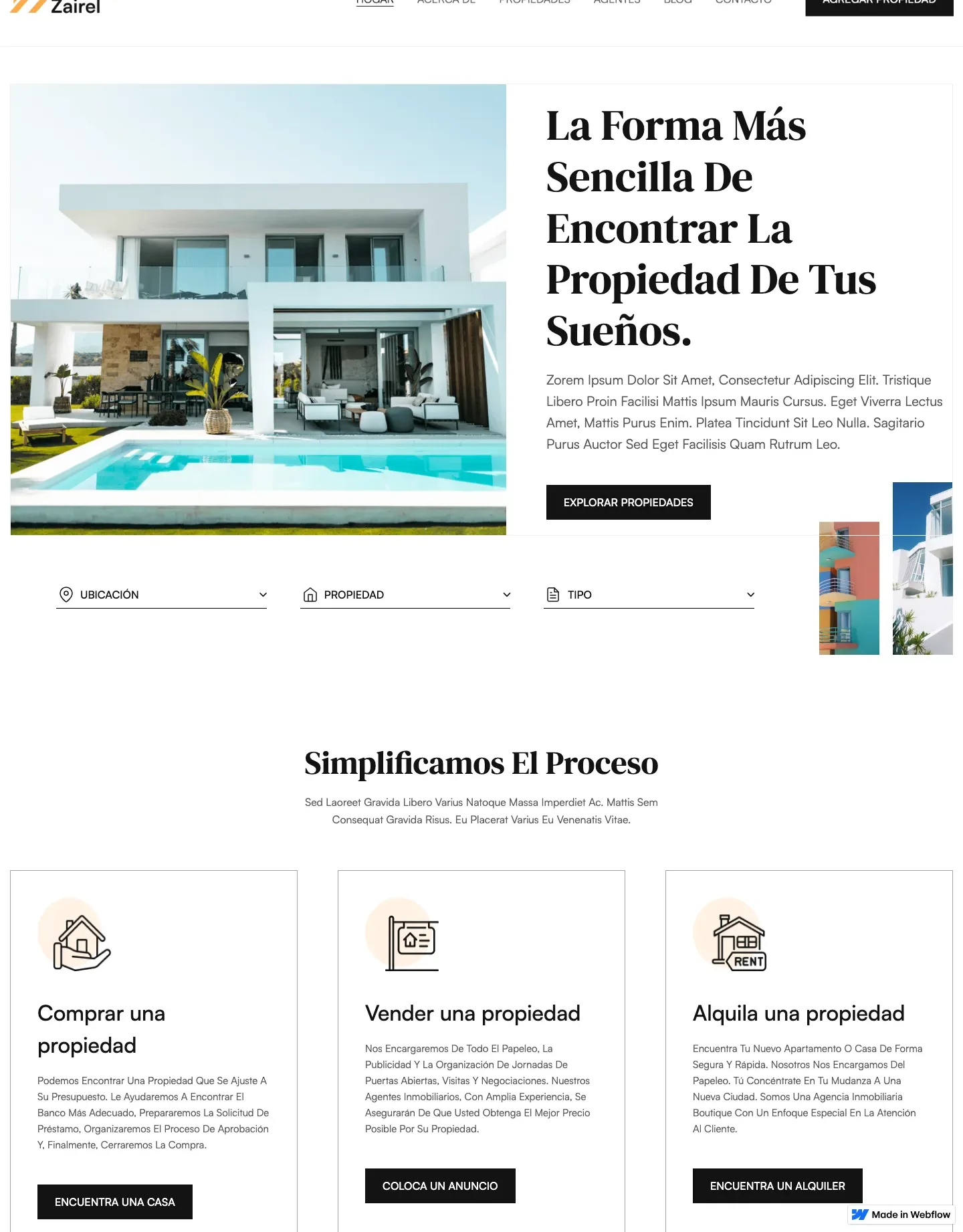 Diseño de página web para inmobiliarias