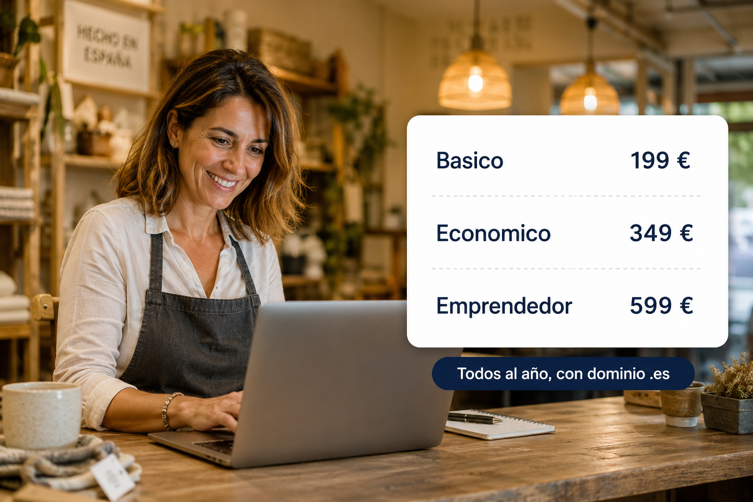 Precios de páginas web en España: planes desde 199 € al año
