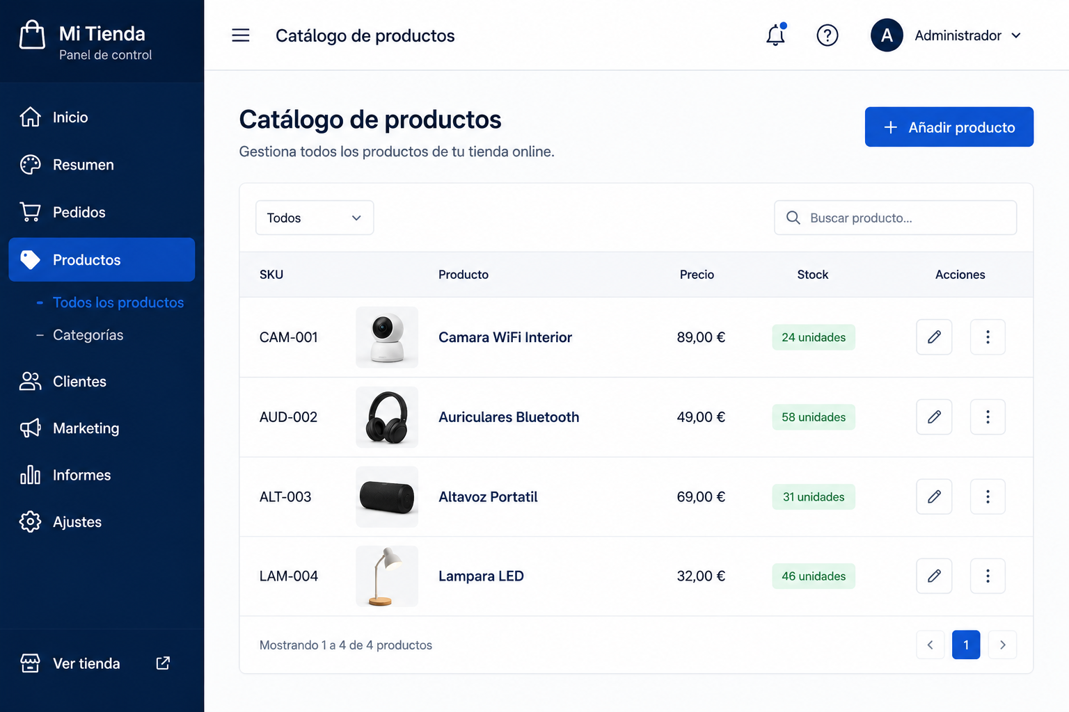Subimos tu catálogo de productos por ti