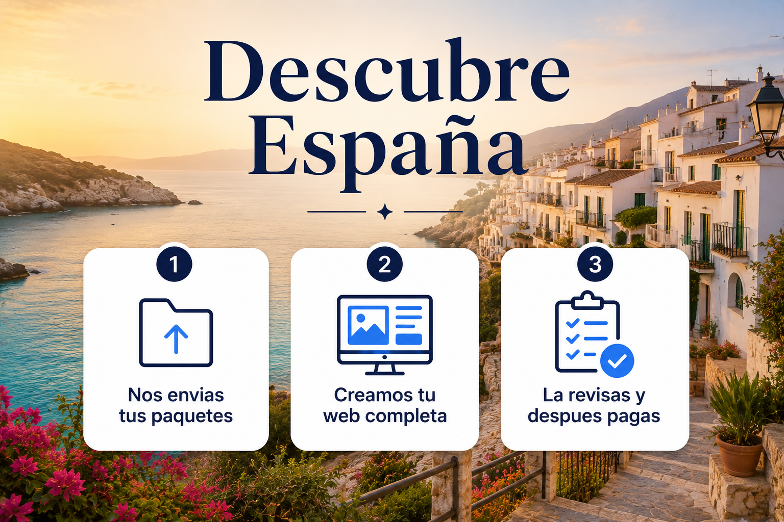 Dueño de agencia revisando la versión móvil de su web